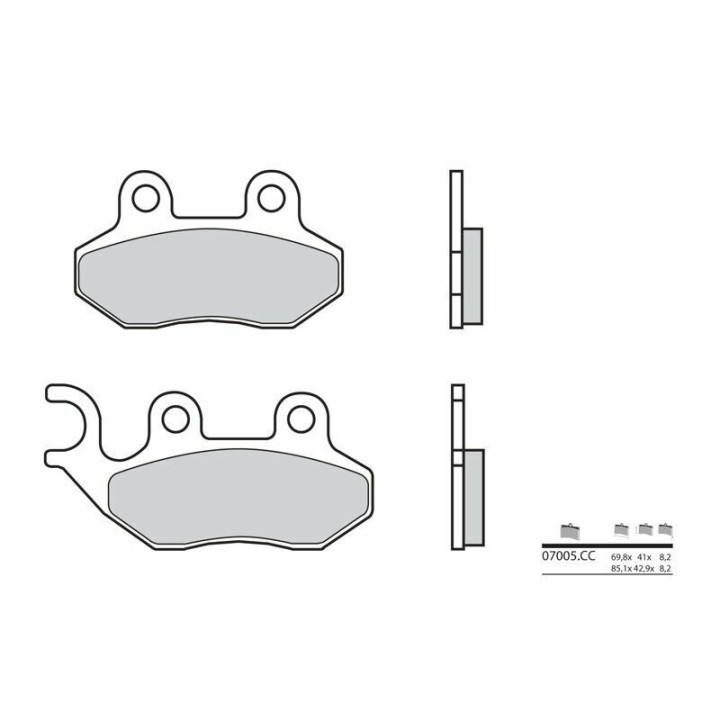 Plaquettes de frein Brembo Scooter carbone céramique - 07005