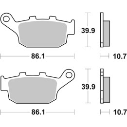Plaquettes de frein Brembo route carbone céramique - 07HO2711