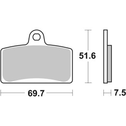 Plaquettes de frein Brembo route métal fritté - 07GR72SA