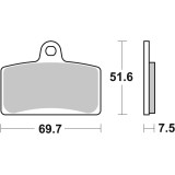 Plaquettes de frein Brembo route métal fritté - 07GR72SA