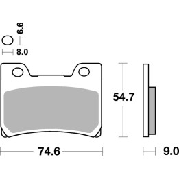 Plaquettes de frein Brembo route carbone céramique - 07YA2609