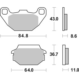 Plaquettes de frein Brembo Scooter métal fritté - 07022XS