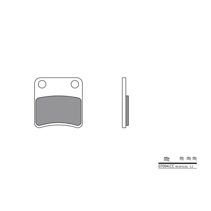 Plaquettes de frein Brembo Scooter carbone céramique - 07094CC