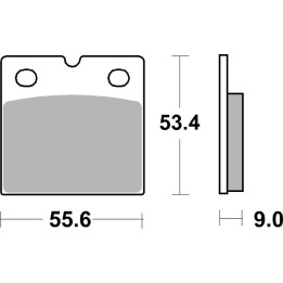 Plaquettes de frein Brembo route carbone céramique - 07BB1408