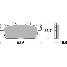 Plaquettes de frein Brembo Scooter métal fritté - 07069XS