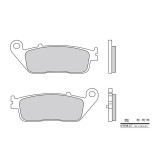 Plaquettes de frein Brembo Scooter carbone céramique - 07098CC