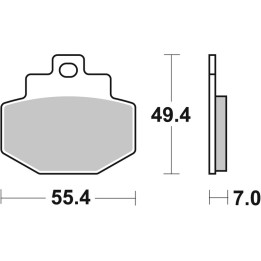 Plaquettes de frein Brembo Scooter métal fritté - 07047XS
