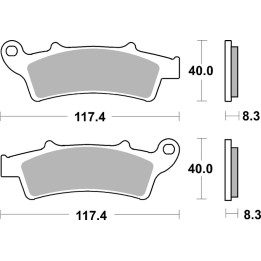 Plaquettes de frein Brembo Scooter métal fritté - 07045XS