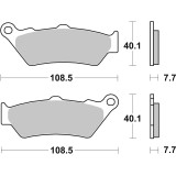 Plaquettes de frein Brembo route métal fritté - 07BB03SP