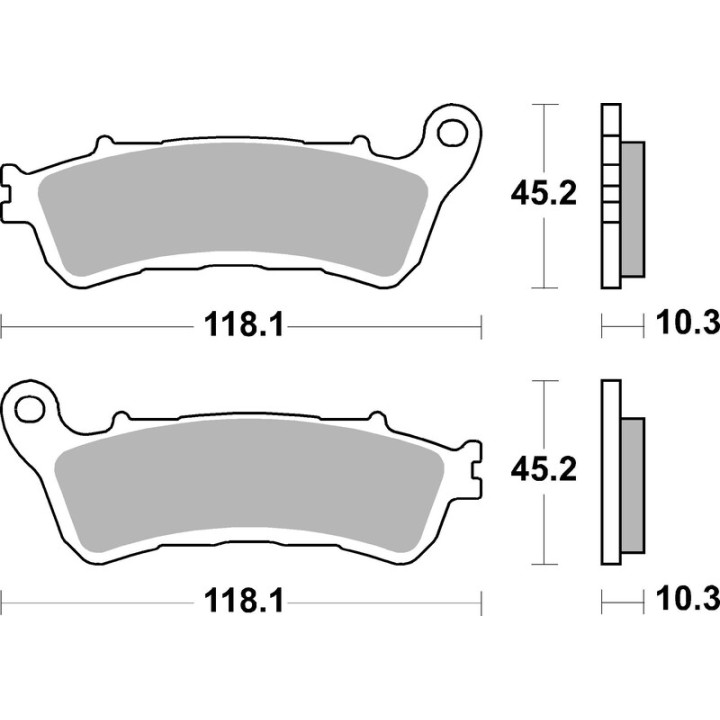 Plaquettes de frein Brembo métal fritté - 07HO66SP | Oxmoto