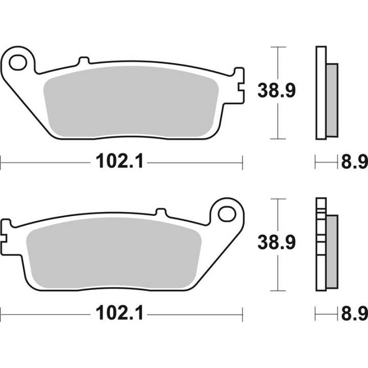 Plaquettes de frein Brembo Scooter métal fritté - 07075XS