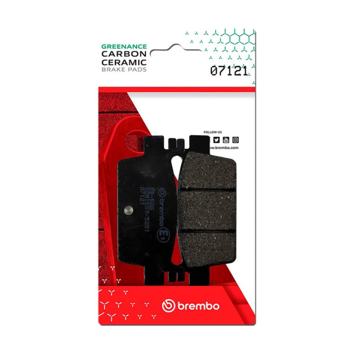 Plaquettes de frein Brembo carbone céramique - 07121