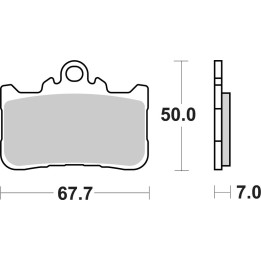 Plaquettes de frein frittées Brembo - 07HO72SA | Oxmoto