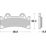 Plaquettes de frein Brembo type 07YA32 SR métal fritté - sport