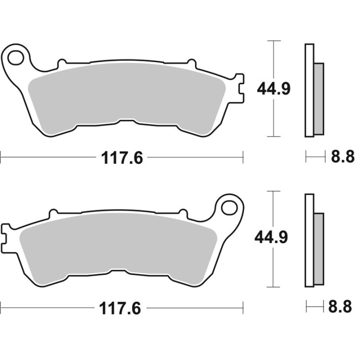 Plaquettes de frein Brembo Scooter métal fritté - 07063XS