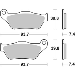 Plaquettes de frein Brembo Scooter métal fritté - 07065XS