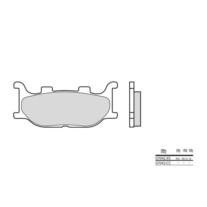 Plaquettes de frein Brembo Scooter carbone céramique - 07042CC