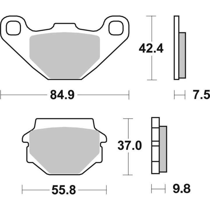 Plaquettes de frein Brembo route carbone céramique - 07KS0432