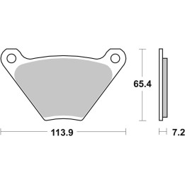 Plaquettes de frein Brembo route carbone céramique - 07HD0105