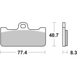 Plaquettes de frein Brembo route/sport métal fritté - 07BB10SR