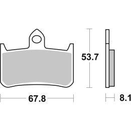 Plaquettes de frein Brembo route/sport métal fritté - 07HO28SR