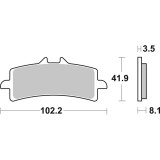Plaquettes de frein Brembo route/sport métal fritté - 07BB37SR