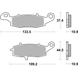 Plaquettes de frein Brembo route métal fritté - 07KA15SP