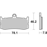 Plaquettes de frein Brembo route/sport métal fritté - 07GR06SR