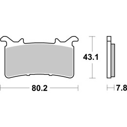 Plaquettes de frein Brembo route/sport métal fritté - 07GR99SR