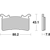 Plaquettes de frein Brembo carbone céramique - 07GR99RC