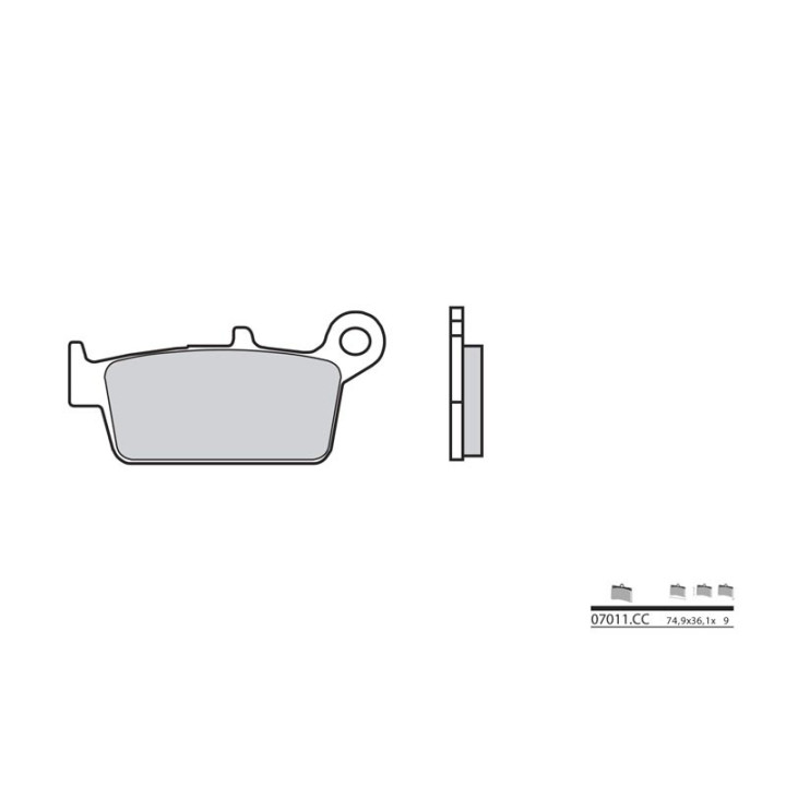 Plaquettes de frein Brembo Scooter carbone céramique - 07011CC