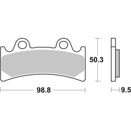 Plaquettes de frein Brembo route métal fritté - 07YA32SA