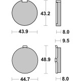 Plaquettes de frein Brembo route carbone céramique - 07GR6319