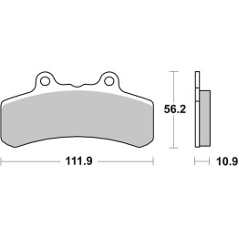 Plaquettes de frein Brembo route carbone céramique - 07HD1109
