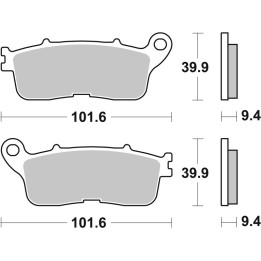 Plaquettes de frein Brembo route métal fritté - 07HO60SP