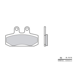 Plaquettes de frein Brembo Scooter carbone céramique - 07007CC