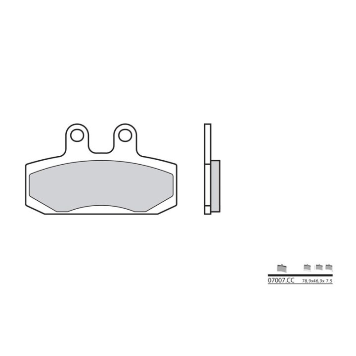 Plaquettes de frein Brembo Scooter carbone céramique - 07007CC