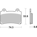 Plaquettes de frein Brembo route carbone céramique - 07YA3507
