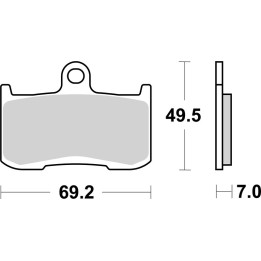 Plaquettes de frein Brembo route métal fritté - 07KA23LA