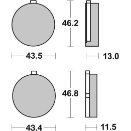 Plaquettes de frein Brembo route carbone céramique - 07SU0526