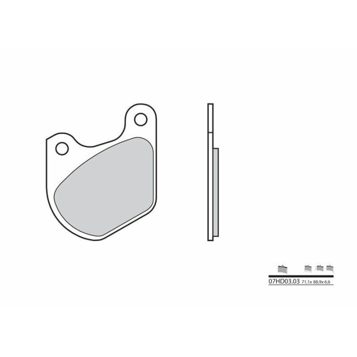 Plaquettes de frein Brembo route carbone céramique - 07HD0303