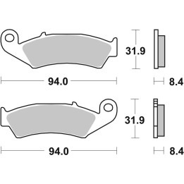 Plaquettes de frein Brembo route métal fritté - 07HO29SP