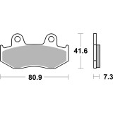 Plaquettes de frein Brembo route carbone céramique - 07HO1505