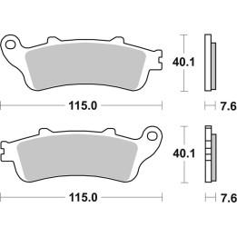 Plaquettes de frein Brembo route métal fritté - 07HO44SA