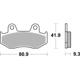 Plaquettes de frein Brembo Scooter métal fritté - 07038XS