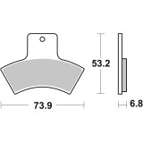 Plaquettes de frein Brembo Off-Road métal fritté - 07PO04SD