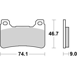 Plaquettes de frein Brembo carbone céramique - 07HO50RC