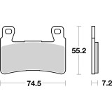 Plaquettes de frein Brembo route métal fritté - 07HO45SA