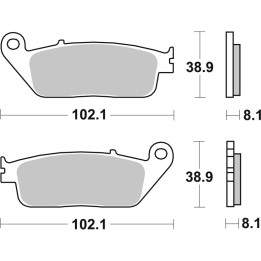 Plaquettes de frein Brembo route métal fritté - 07HO30LA
