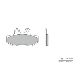 Plaquettes de frein Brembo Scooter carbone céramique - 07089CC